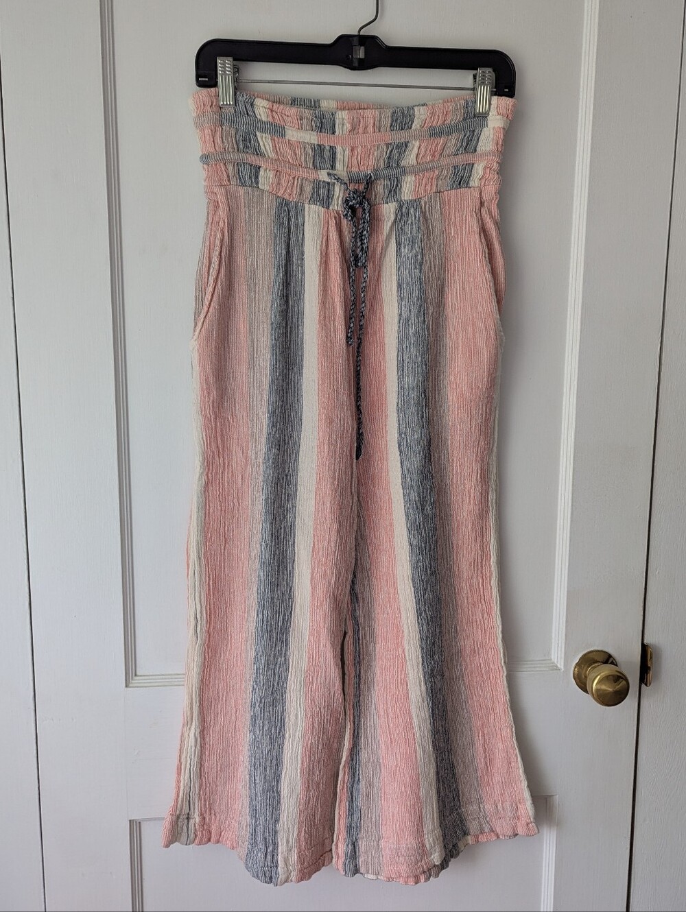 Free People Hamilton Wide Leg Pants Medium Boho Festival Beach Summer - Picture 2 of 9